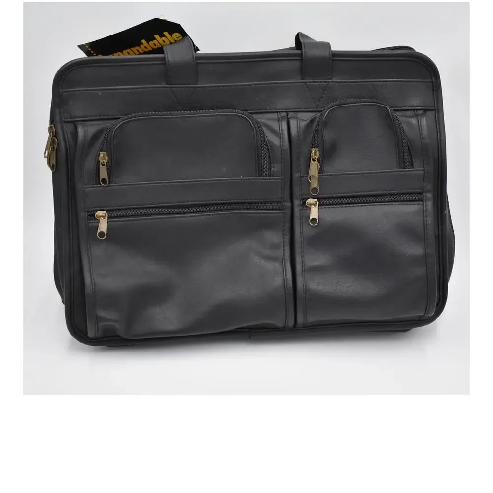 Expandable Black Briefcase NWT -- DuraTec -- 16.5